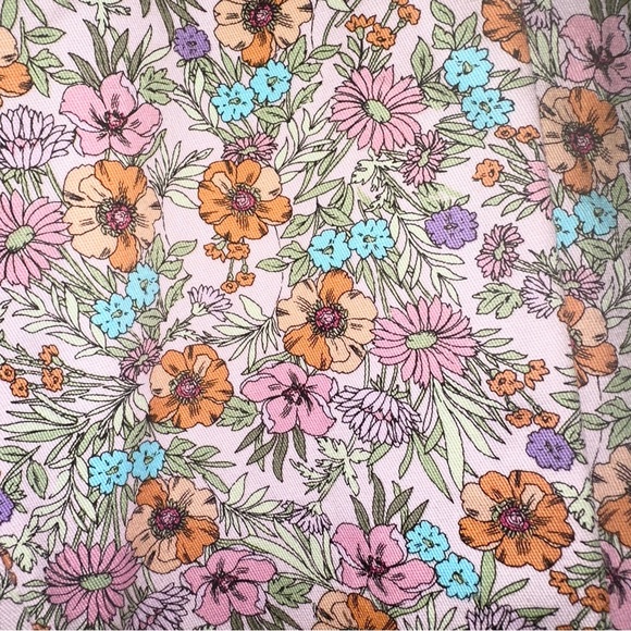 Villager Liz Claiborne Floral Cotton Blazer Jacket Size 14 Spring Garden - Picture 9 of 16